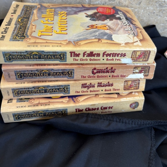 Forgotten Realms Other - Forgotten Realms Vintage Book Set of 4 Titles Fallen Fortress Canticle Night
